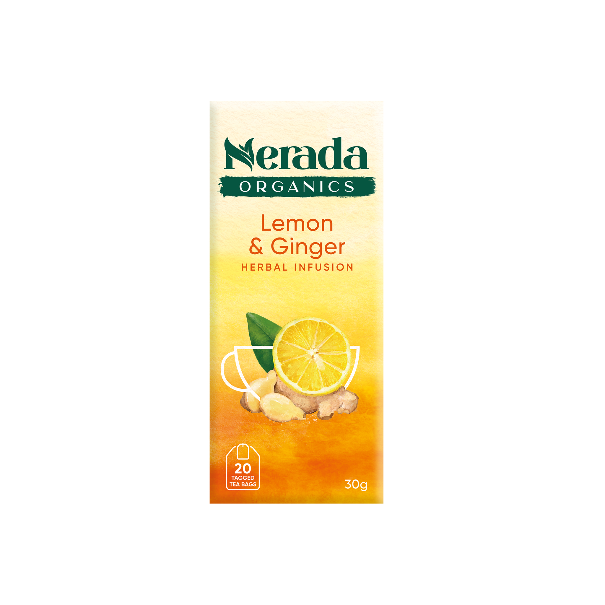 Lemon & Ginger Organic Tea Bags 20 pack