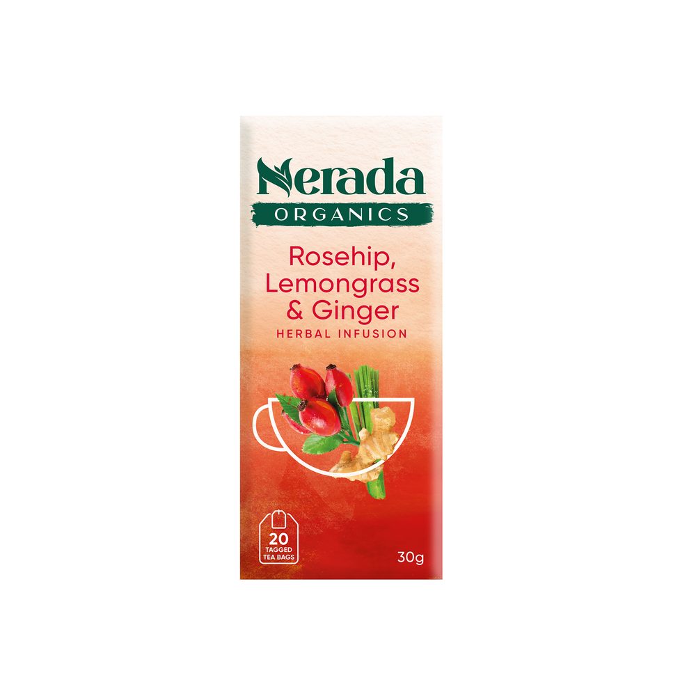 Rosehip Lemongrass & Ginger Organic Tea Bags 20 pack