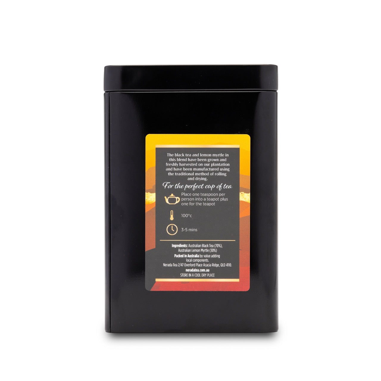 Director's Cut Sunrise Black Tea with Lemon Myrtle 140g Tin