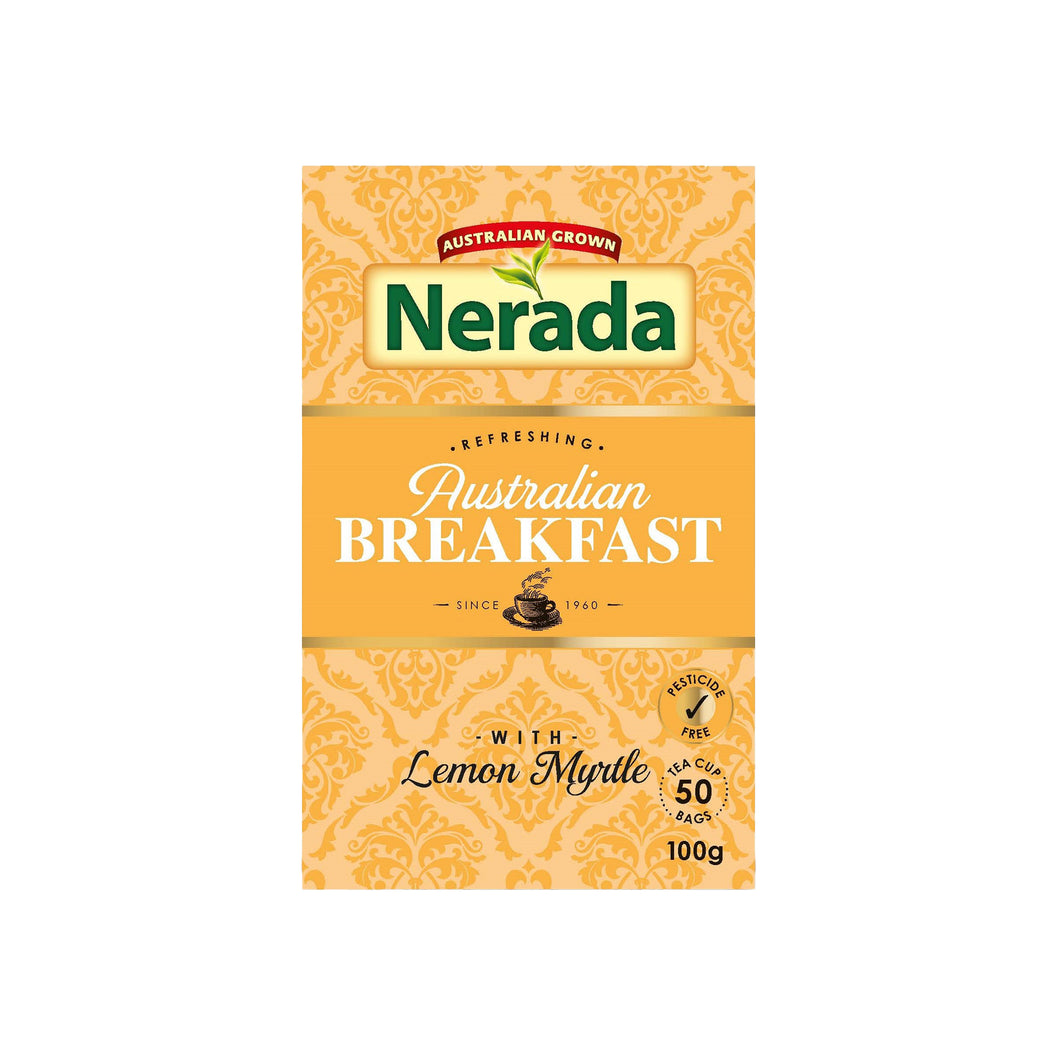 Australian Breakfast Tea - Black Tea with Lemon Myrtle | 50 Tea Bags per Pack