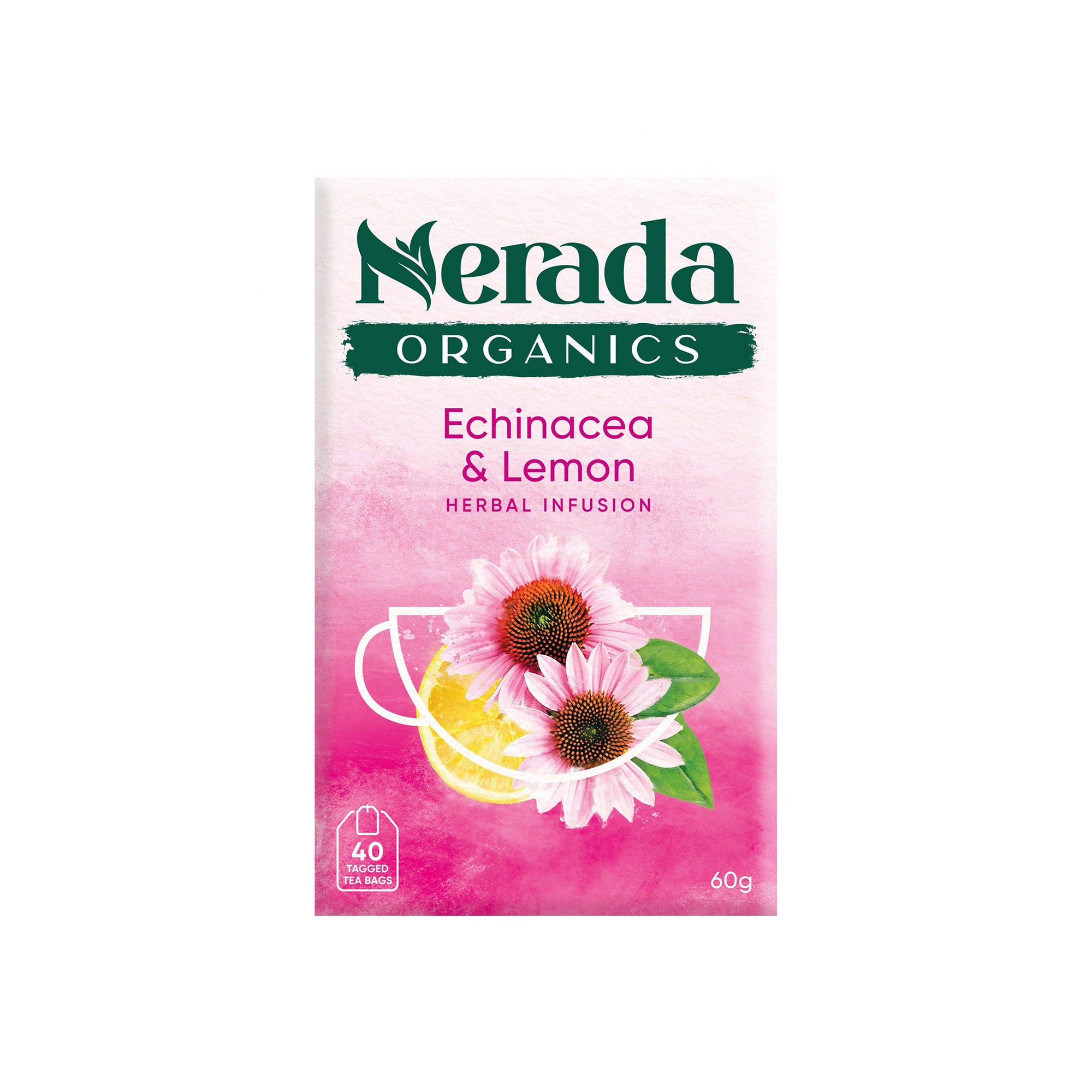 Nerada Echinacea & Lemon Organic Tea 40 Pack Nerada Tea